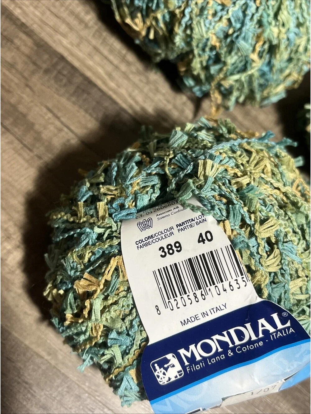 Mondial Frizz Italian Worsted Yarn Cotton Lot Of 3